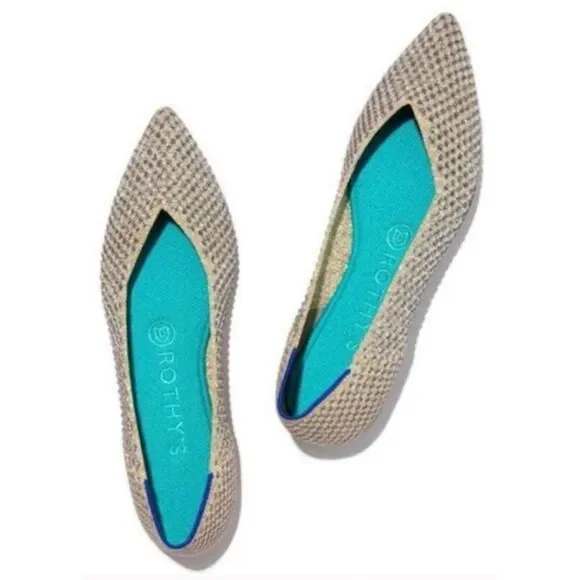 Rothy’s The Point Multi Metallic Flats Size 12 - Picture 3 of 7